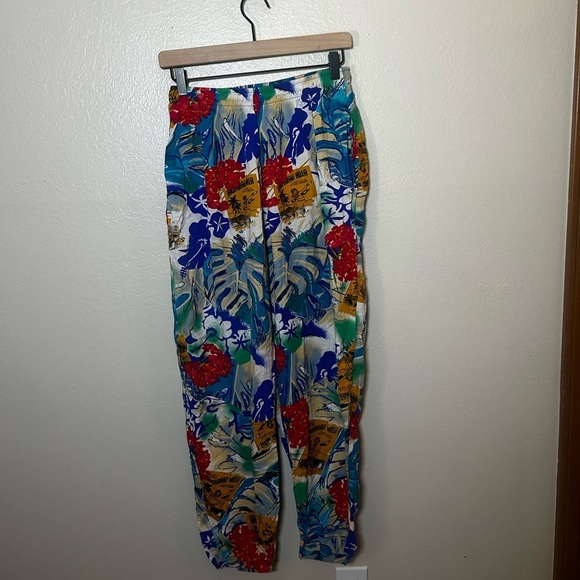 Jams World Pants - Vintage Jams World Hawaiian Hula Print Pants